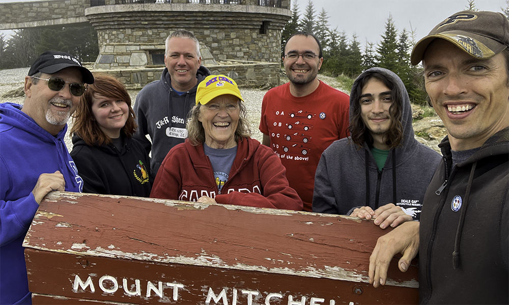 fun people at on Mount Mitchell.